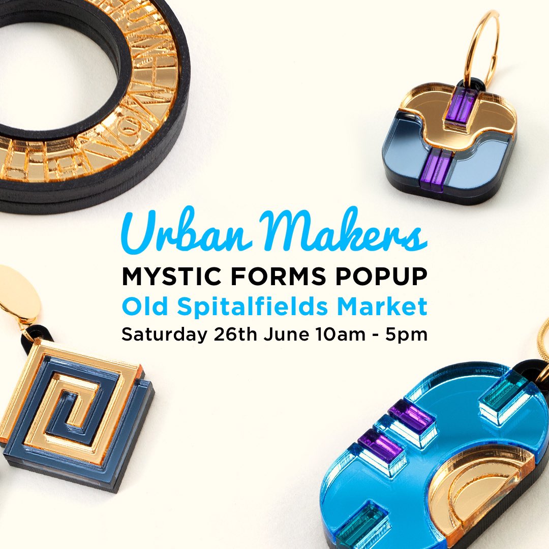 MYSTICFORMS's tweet photo. THIS WEEKEND🙌  We are thrilled to be back @urbanmakers_uk @oldspitalfields in East London on Saturday 26th June 2021! It's a great chance to see our whole collection including the latest MAYA COLLECTION in person at the popup👀✨ https://t.co/W2XNOPKOYd https://t.co/oHoXWGwejg
