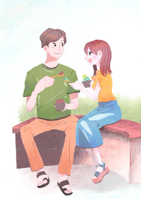 カップルイラストのtwitterイラスト検索結果 古い順
