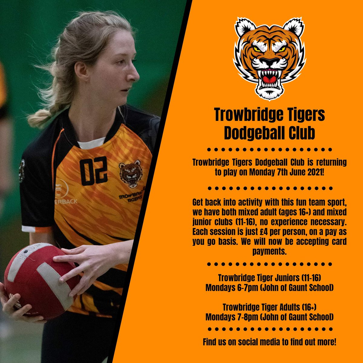 Trowbridge Dodgeball Club is BACK! 

New members are very welcome, it would be great to see more juniors next week 😁

<a href="/jogphysed/">John of Gaunt PE</a> <a href="/ClarendonPE/">Clarendon PE</a> <a href="/ClarendonAcad/">The Clarendon Academy</a> <a href="/StAugustinesCC/">St Augustine's Catholic College</a> <a href="/TigersDodgeball/">Trowbridge Tigers Dodgeball</a> <a href="/Active_Trow/">Active Trowbridge</a> @LiamCrippsCEM