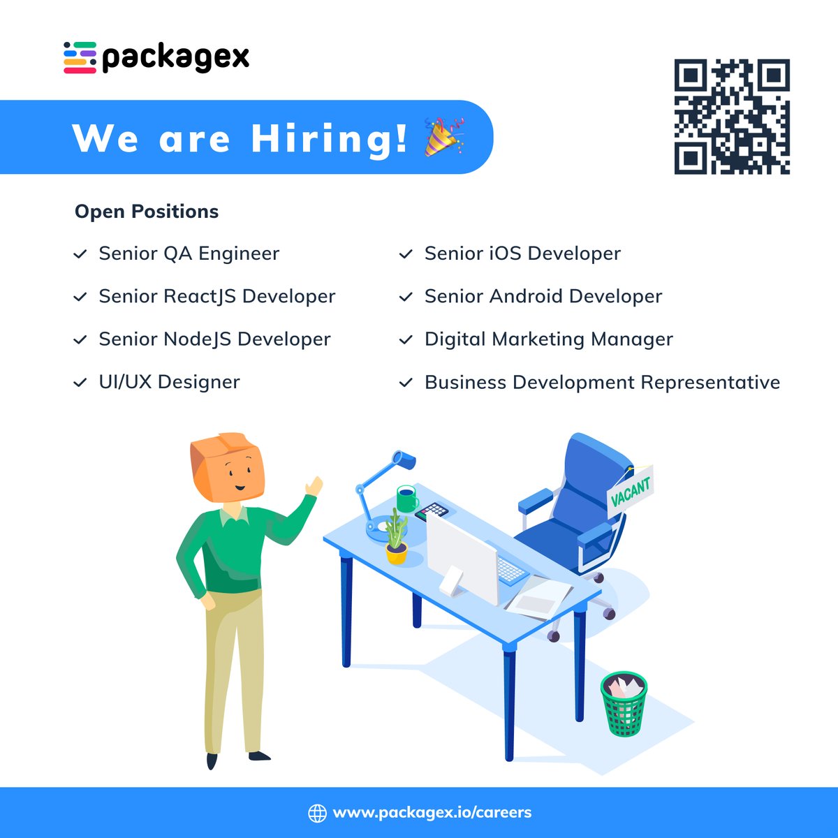 packagexio's tweet photo. PackageX is hiring! 
We are looking for talented software engineers, who can benefit our growing organization by showcasing their expertise.
Interested candidates are encouraged to apply!
Apply now 👉🏼 https://t.co/urRo6QhSTf

#PackageX #Hiring #Software #Jobs #Engineer #Careers https://t.co/KAh4codpBE