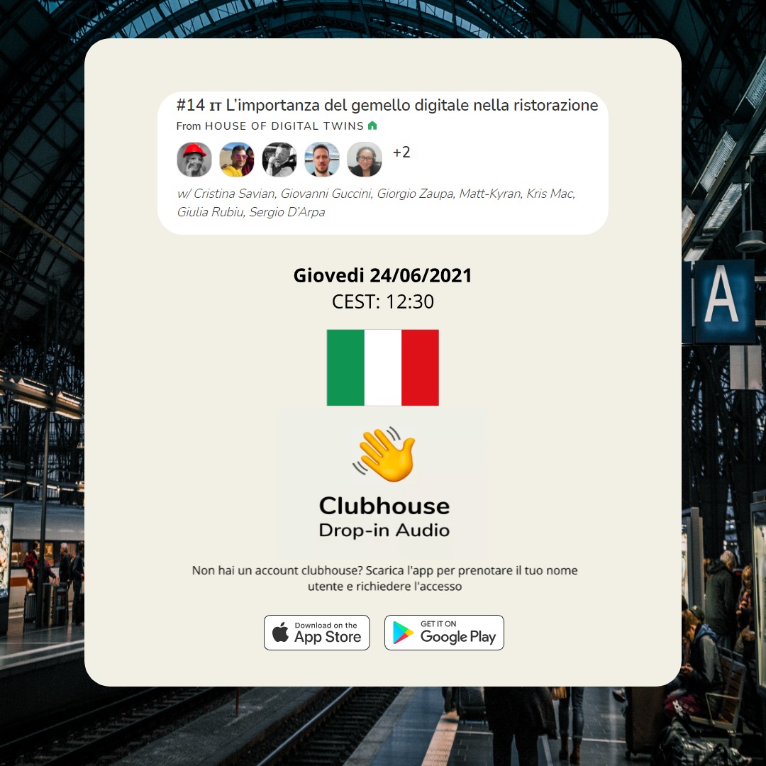 Unisciti questa settimana alla nosta room su clubhouse!

#clubhouse