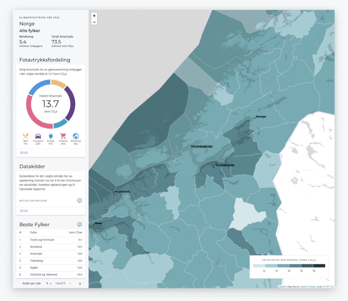 ducky_eco's tweet image. ENDELIG ER DAGEN HER! 🎉🎊 Betaversjonen av klimakartet for bærekraftig forbruk er lansert! @TietoEVRY, @AsplanViak  

#Klimakartet, som  er utviklet med støtte fra @forskningsradet er tilgjengelig her 👇 #folketsfotavtrykk, #klimadata
folketsfotavtrykk.eco