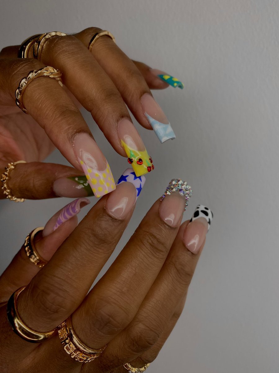 mercedesfbenson's tweet photo. My nail lady understood the assignment today because 🍒🌈😄🌥 https://t.co/SK73QnXYuD