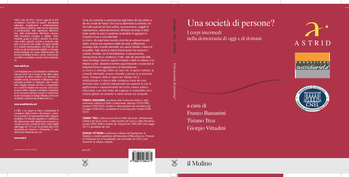 GPGualaccini's tweet photo. Da @FondAstrid, @cnel_it e @fsussidiarieta "UNA SOCIETÀ DI PERSONE? I #CORPINTERMEDI NELLA DEMOCRAZIA DI OGGI E DI DOMANI", a cura di @FrancoBassanini, #Treu, #Vittadini, @edizionimulino
Indice e introduzione https://t.co/tDMTcTl9iD https://t.co/W8kSsfpP30
MOLTO INTERESSANTE! https://t.co/0MmrjUUCS8