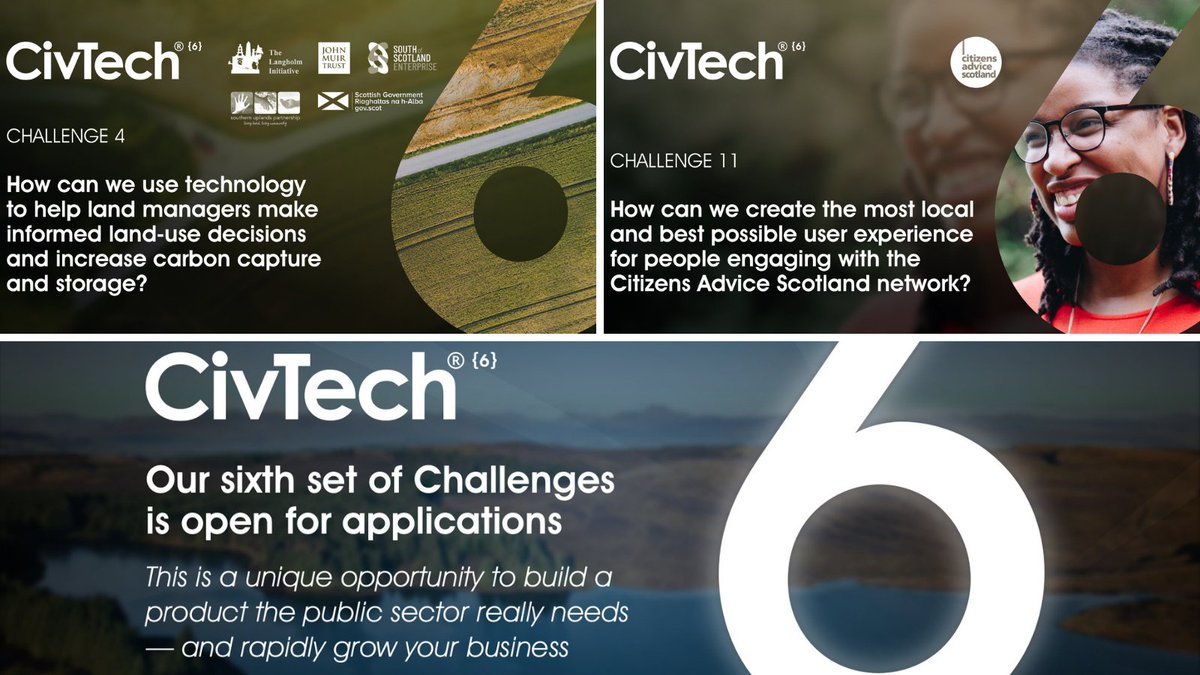 CivTechScotland's tweet photo. Thank you to everyone who attended the Q&amp;A sessions yesterday for #CivTech6 Challenges 4 &amp; 11 . If you missed the sessions you can watch them now on our website. Q&amp;A sessions for all other #CivTech6 Challenges will continue this week and next. More details https://t.co/egcvJiCtgI https://t.co/3dlLgsgNtm