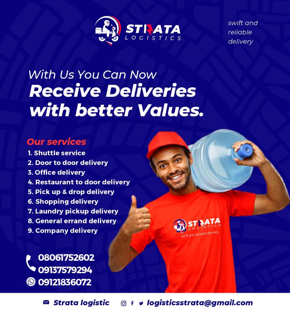 StrataLogistic's tweet photo. All you have to do is just to say it and we gat you covered
It's Strata Logistic or Never! It's Errands Made Easy 🚛🛵🚛

Follow us @ 
Facebook: Strata logistics
Instagram Strata Logistic
Twitter: logisticStrata
Email: logisticsstrata@gmail.com https://t.co/a0cujIuaet