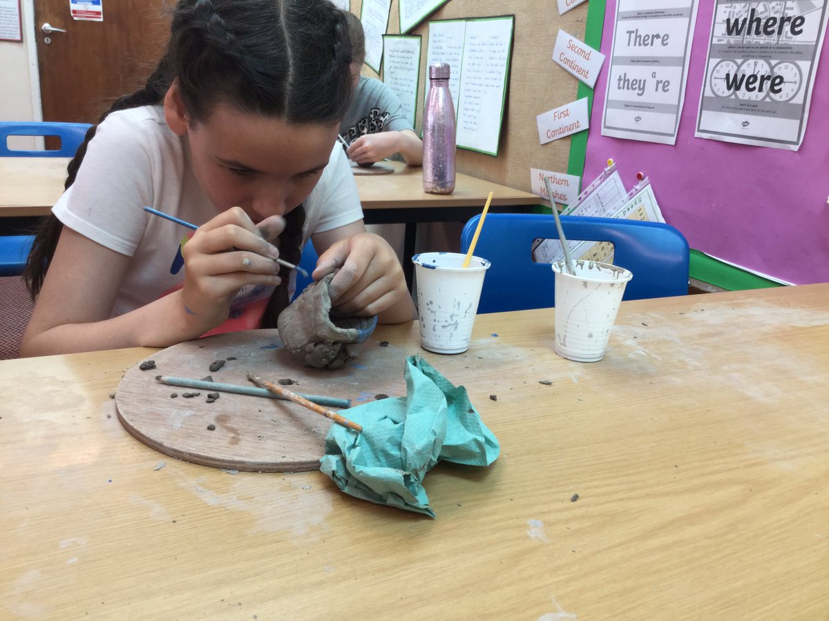 RedmarleyPA's tweet photo. More precision today making our own clay pots! We cannot wait to see what they look like in a few weeks when they have been fired! https://t.co/kNlEb2iB4x