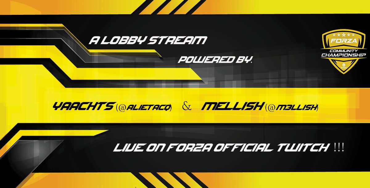 A lobby coverage by non other than @AlieTacq &amp; <a href="/M3llish/">Aaron Martin-Pilkington</a> on <a href="/ForzaMotorsport/">Forza Motorsport</a> Twitch! Either on track or in stream, we hope to see you there! Sign ups are still open 👀