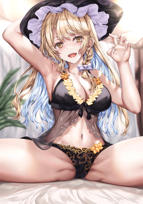 「酔った魔理沙ちゃんからは…」
「逃げられないじぇ♡」 