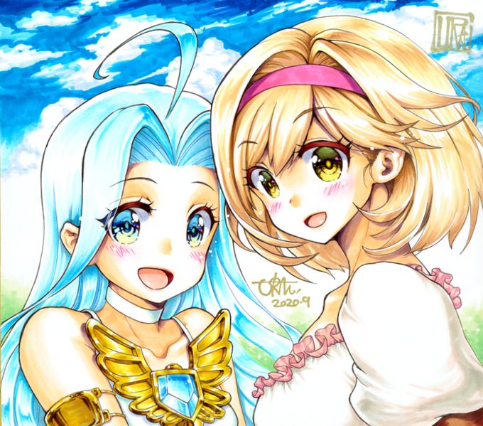 今日の色紙283日目
グラブルのジータとルリアです

#描いた色紙なるべく毎日アップする #コピック #アナログ絵 #グラブル #ジータ #ルリア 