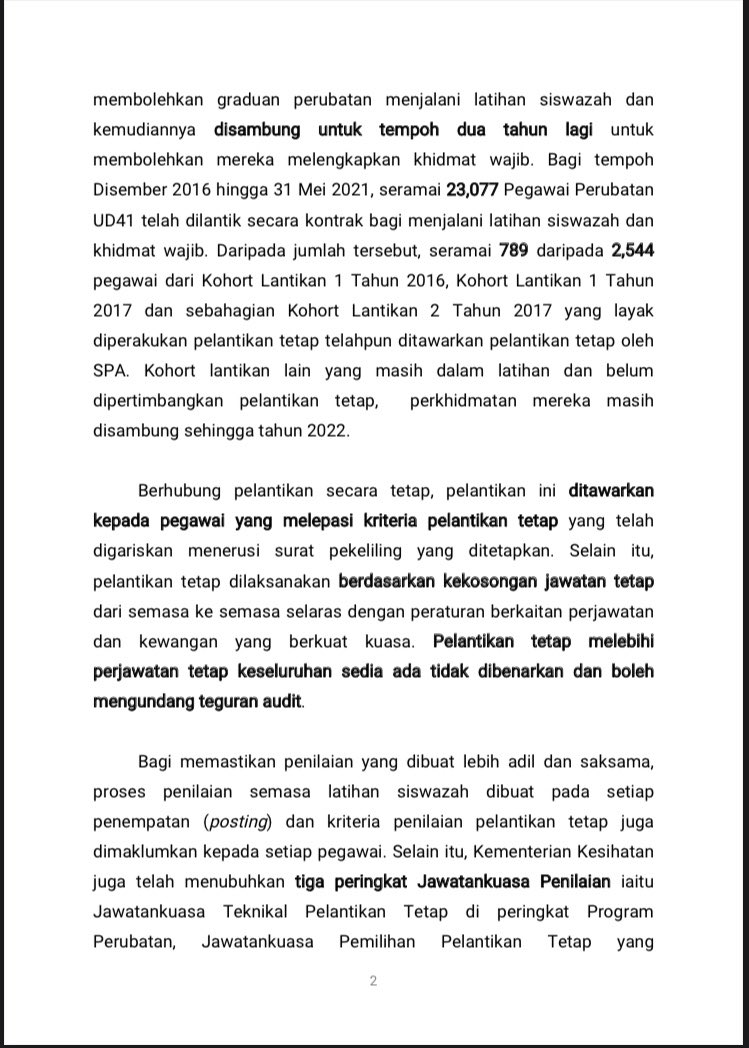 KKMPutrajaya's tweet photo. KENYATAAN MEDIA
MENTERI KESIHATAN MALAYSIA

MAKLUM BALAS BERHUBUNG KERATAN AKHBAR BERTAJUK “TELITI SEMULA URUSAN PENGAMBILAN PEGAWAI PERUBATAN”

23 Jun 2021 https://t.co/P2qOev7CWE
