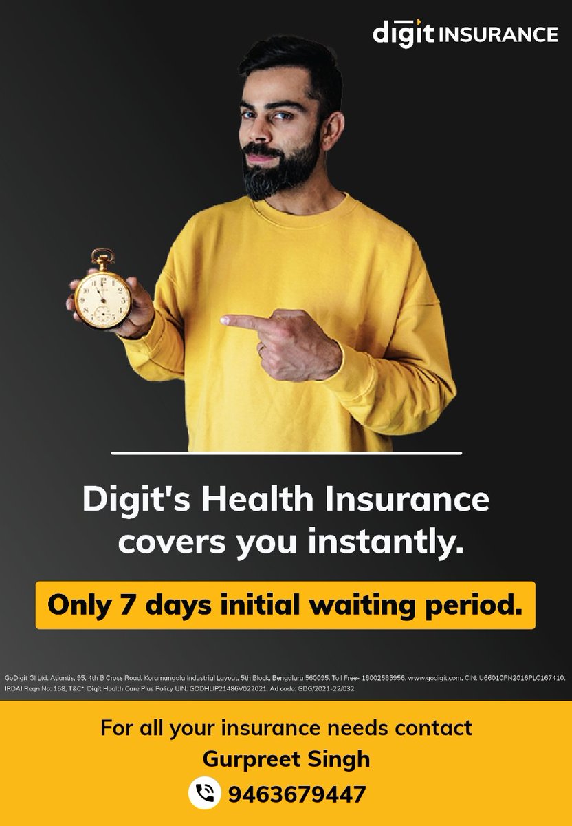 NxtGenOutlet's tweet image. Secure Your Health, because Health is wealth. #SwitchToDigit Digit Health Insurance. #NxtGenOutlet #Ghanaur #Patiala #punjab #india #godigitInsurance #digit