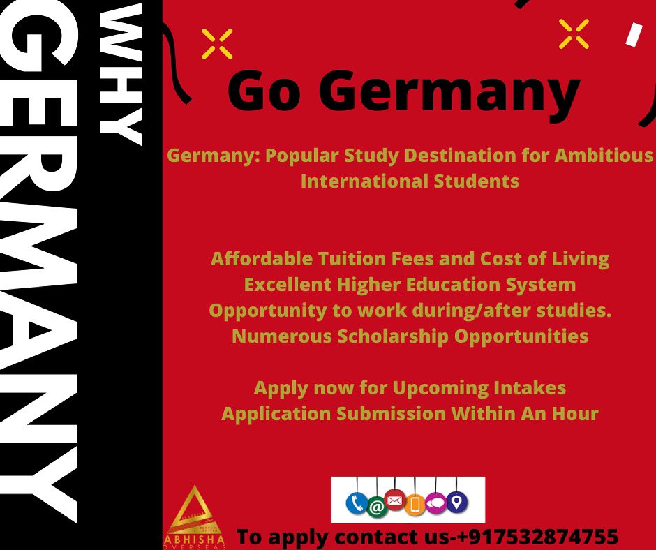 #studyabroad #germany #overseaseducation #internationalstudentlife #StudyandEarn #abhishaoverseas #exhorterabhishaoverseas @AbhishaOverseas 
✉️info@abhishaoverseas.com
📞+91-7532874755
👩‍💻abhishaoverseas.com