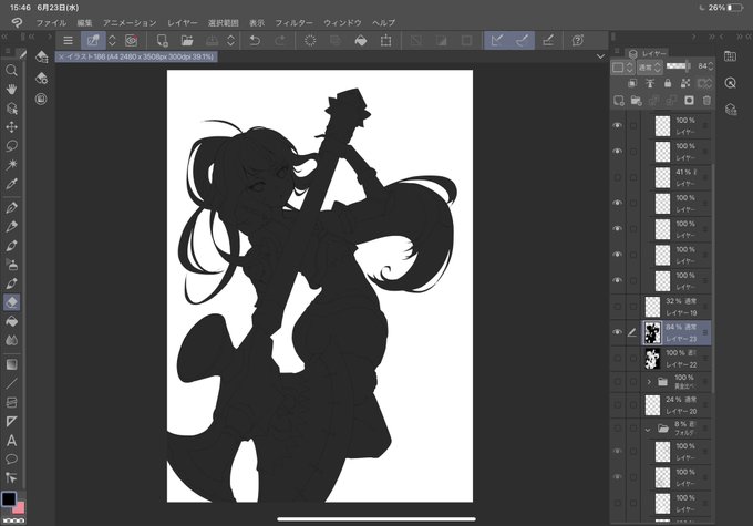 線画やっとできた
このまま進めるぜ 