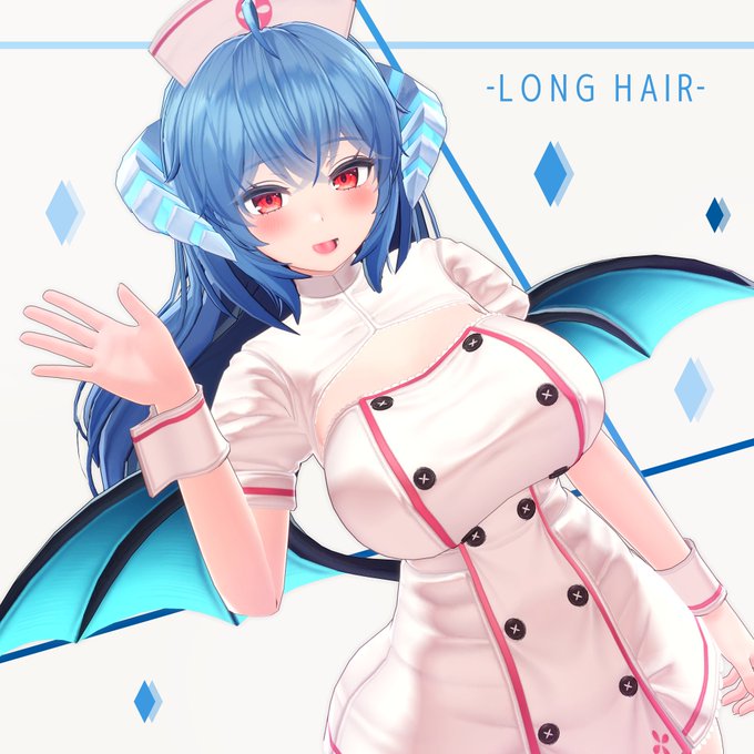 이메리스의  롱헤어 파일을 추가했습니다!
기본 헤어를 늘려서 만들었기 때문에, 기존의 텍스쳐, 마테리얼 그대로 사용이 가능합니다.

イメリスちゃんのロングヘアファイルを追加しました!
基本ヘアを増やして作ったので、既存のテクスチャー、マテリアルそのまま使用できます。 