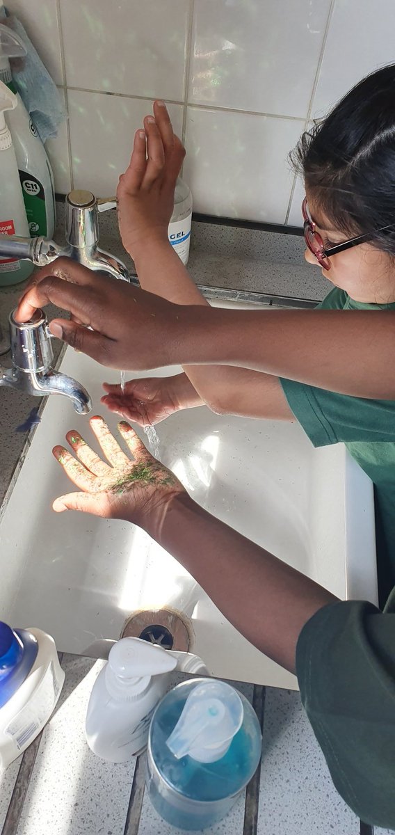 mrsKul1's tweet photo. @MrsCrumley2 @Centralprimary
@MsZimmatore
In science Pear class learnt about hygiene. We used glitter to our experiment as germs. Children used water , tissues and water with soap to see which one work best .
🦠🤚💦
#scienceiscentral https://t.co/17amKpm3rI
