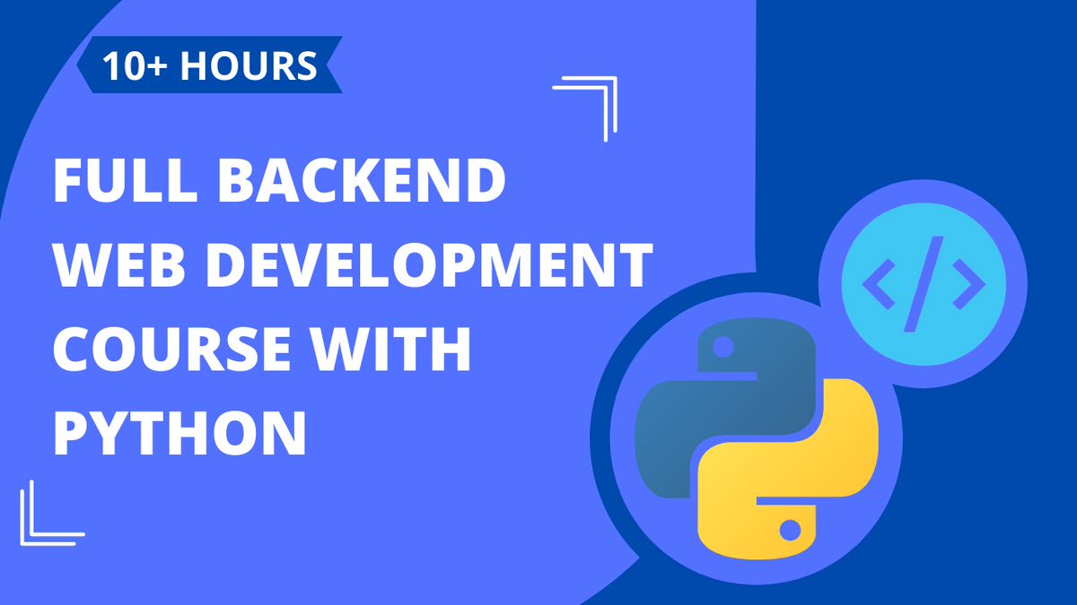 TomiTokko3's tweet image. Do you want to be a python backend web developer?

I just released a FULL 10+ HOURS COURSE on YouTube It teaches you everything you need to get started with web development with python

I hope you enjoy it.

I would appreciate it if you retweet. Thank you

youtu.be/S44qx6DoIv4