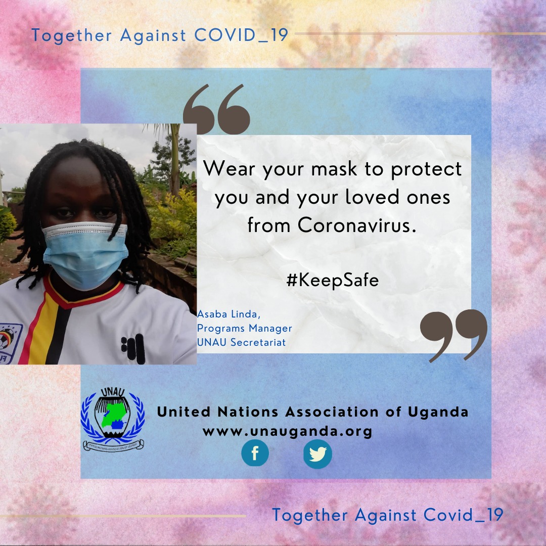 #TogetherAgainstCovid 
Our Programs Manager @lynderlinda emphases 

Wear your mask
Wear your mask
Wear your mask 

For you,  for me,  for us all
WEAR YOUR MASK

@BagumaRT @RMalango2015
@agarono3 @PiusSuuna @UNATanzania @angulotroconis @AIESEC_Uganda @AsaLugada @cisanu_uganda