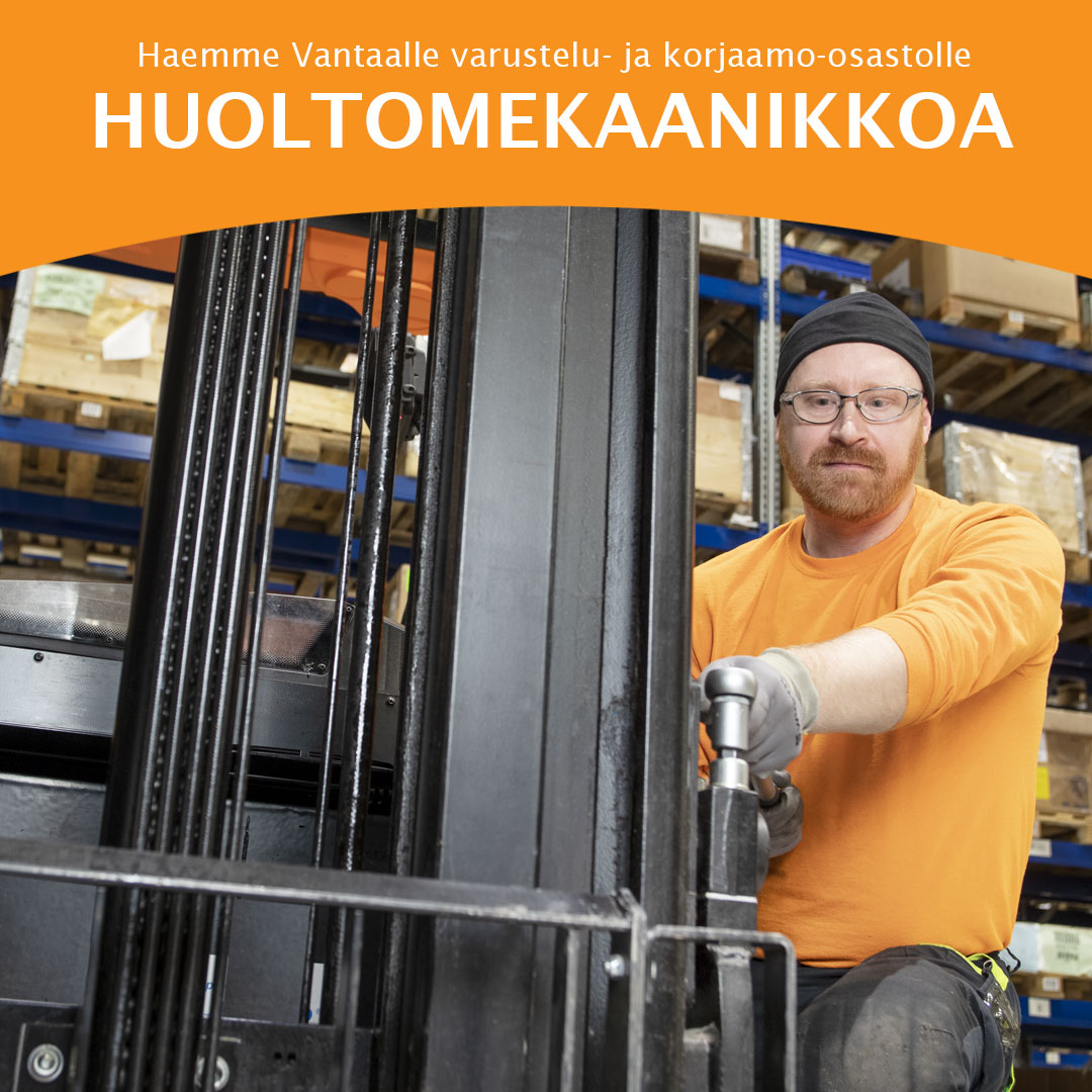 Tule mukaan huippuporukkaamme! Haemme Vantaan toimipisteeseen, varustelu- ja korjaamo-osastolle, vakituiseen työsuhteeseen HUOLTOMEKAANIKKOA. bit.ly/3q0YaAM