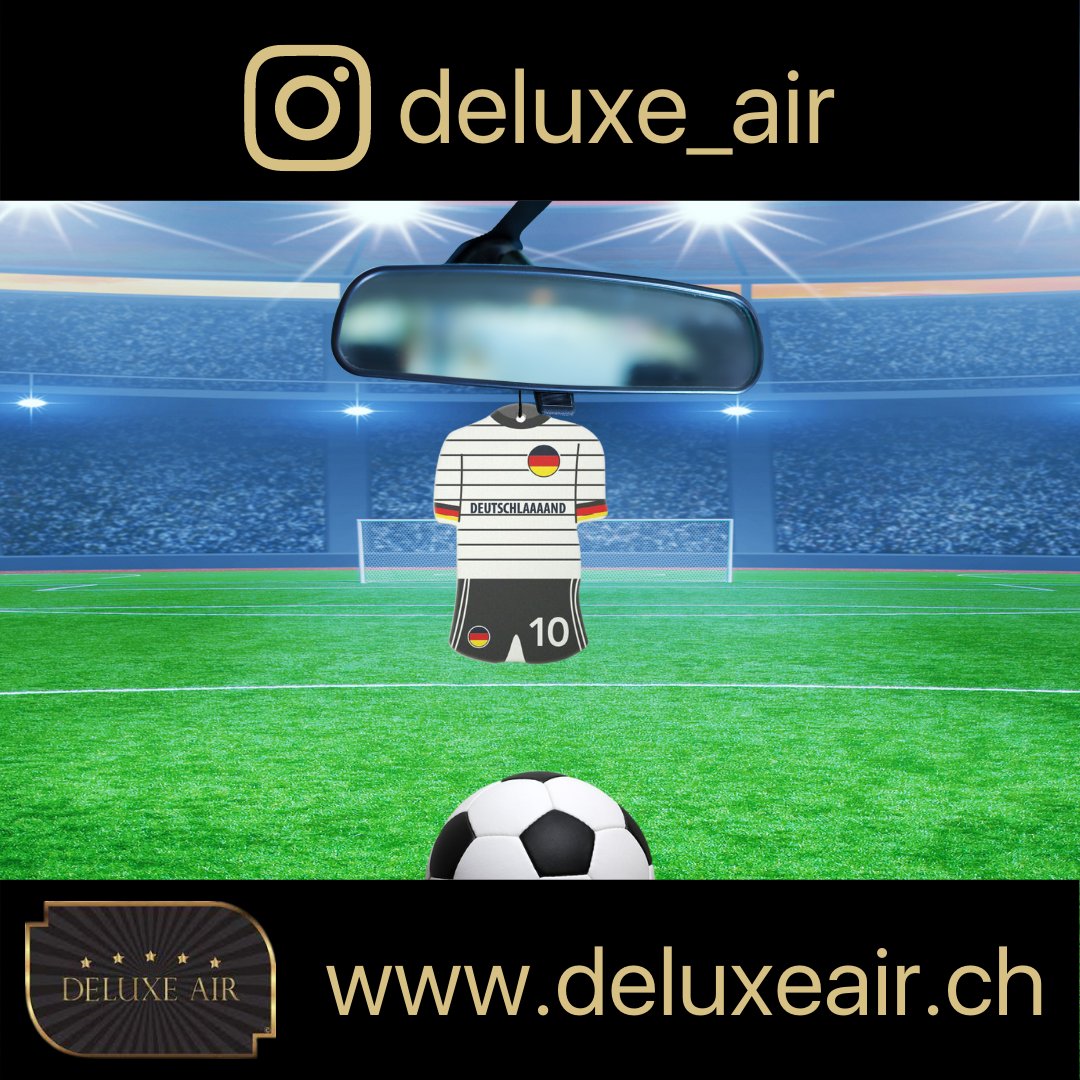 DeluxeAir4's tweet photo. Heute heißt es wieder Daumen drücken, wenn die DFB-Elf  gegen Ungarn um das Weiterkommen und evtl. sogar noch um den Gruppensieg spielt.
Passend dazu findet ihr in unserem Shop das Deutschland-Trikot als Duftbaum in 4 verschiedenen Düften.

#GERHUN #EM2020 #EM2021 #Deutschland https://t.co/l8dq2WG3z7