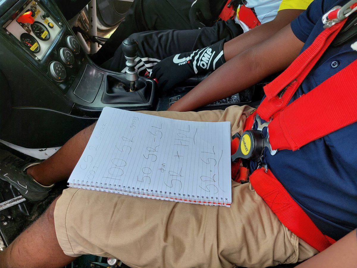 OwuorMichael's tweet photo. A Beginner's Guide to Rally Pace Notes: A rally car is flying down a rough and rutted stage road at 160kph. The car's navigator yells, "Forty, left five minus over crest opens over 40, tightens four plus, into triple caution right four over big jump off camber." #TeamBetika https://t.co/Hur7bTyGWF