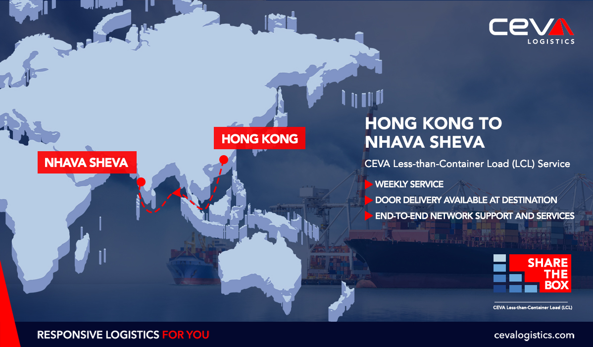 cevalogistics's tweet photo. We keep your shipments moving from Hong Kong to India!
Our #LCL services provide you with a reliable solution for your #oceanfreight. Learn more: https://t.co/nNQl1vEqJy
#CEVALogistics #SharetheBox #LessthanContainerLoad https://t.co/NyIC4IXITy