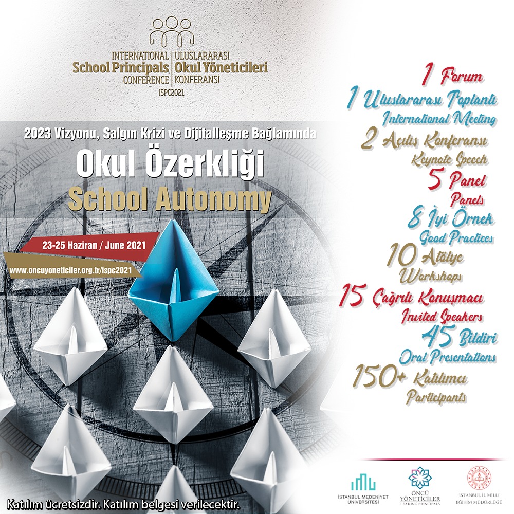 ist_arge's tweet image. 🌎 International School Principals Conference / Uluslararası Okul Yöneticileri Konferansı

@istmedeniyet
@istanbulilmem
@oncuyonetici iş birliğiyle...

🔗ispc.oncuyoneticiler.org.tr

🗓️ 23 - 25 Haziran 2021

#ispc2021
@tcmeb @memleventyazici
@istanbulilmem @ispc_TR