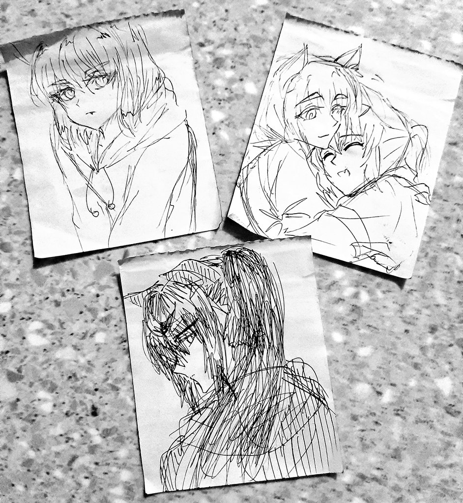 Hi, I did some sketches on small papers 😌

Siu's NekoKhun tho 👀
.
.
#신의탑 #tog #BamKhun 