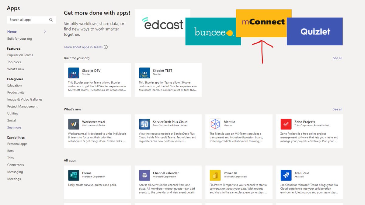 SkoolerEdu's tweet photo. 👀👀#mConnect is 1 of 4 featured apps in #TeamsAppStore for #education🏆🙏 It's a perfect opportunity to upgrade the #collaboration between lecturers and students for the next school year.
👉https://t.co/p25s5Cm9gL👈
#Skooler #edtech #MSTeams #Moodle https://t.co/mZm02UXQZC