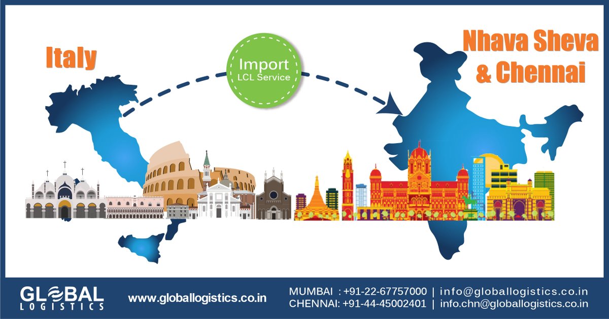 Glsindia2006's tweet photo. With our Direct LCL Console, you can now import directly from Italy to Nhava Sheva and Chennai.

Call now to book!

#lcl #seafreight #shipping #cargo #freightforwarding #transportation #logistics #directlcl #console #imports #import #italy #chennai #nhavasheva #globallogistics https://t.co/UUDRdn4GM2