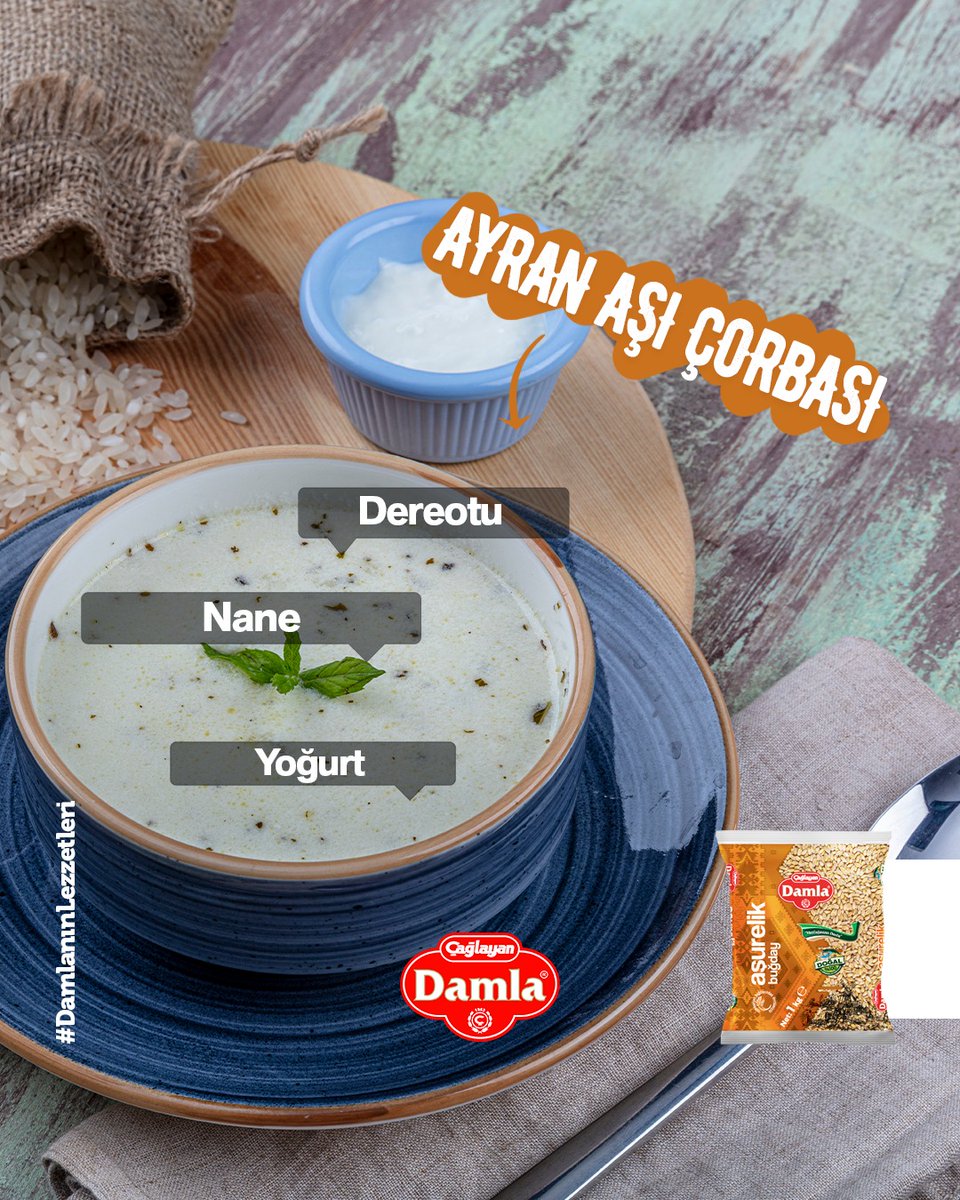 Haftanın lezzetli tarifi Ayran Aşı Çorbası! Tarif için instagram.com/damlabakliyat sayfamızı ziyaret edebilirsiniz. 

#DamlaBakliyat #mutfağındostu #güvenilirlezzet #sağlıklıyaşam #sağlık #fit #bakliyat #sağlıklıbeslenme #akşamneyesek #n11 #trendyol #hepsiburada