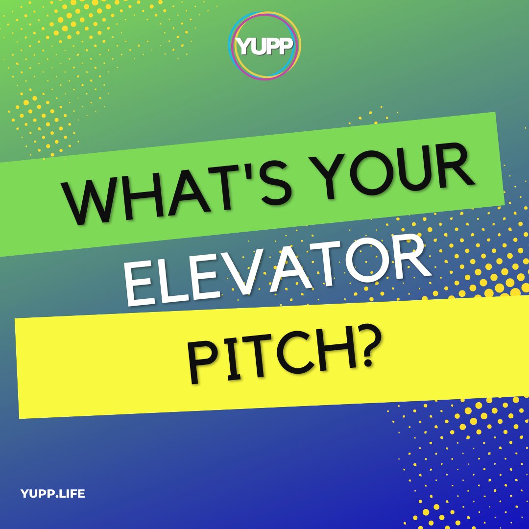 yupplife's tweet photo. This #NetworkingWednesday why not practise your elevator pitch? An elevator pitch, put simply, is a concise explanation of your skills and work experience. So, what's YOUR elevator pitch? Tell us below! #NetworkingWednesdays https://t.co/UJkyM6gceE