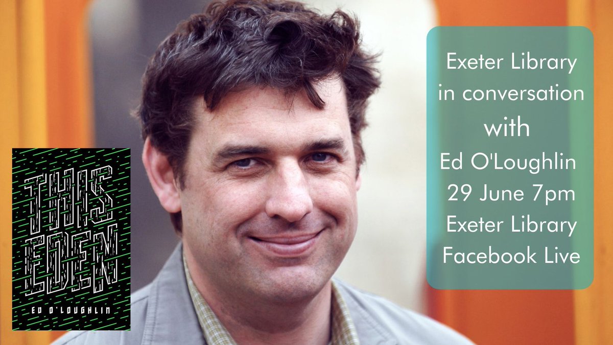 DevonLibraries's tweet photo. Join Karen from @ExeterLibrary on the 28th of June for another exciting #InConversation!
She'll be chatting with to bestselling author Ed O'Loughlin about his new book 'This Eden'.
Tune in via Facebook live at 7pm on the 28th
#Libraries #LoveToRead #DevonLibraries https://t.co/mvc22kEy9D