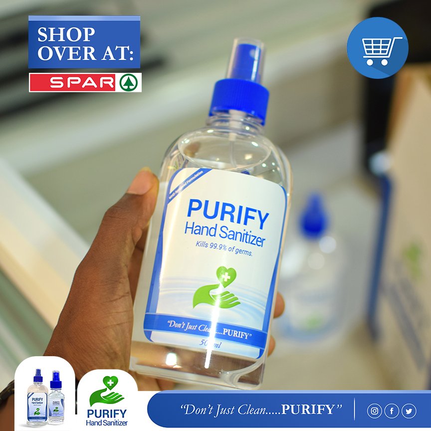 PurifyNigeria's tweet photo. Shopping at Spar today?...Go ahead and pick up a few bottles of Purify for you and your loved ones. Stay Purified. 💙🛒
.
.
.
.
#purifynigeria #clean #brandnew #homecare #fashion #sanitizers #cleaning #shop #health #instagood #clean9 #design #500ml #newlook #spar #purify https://t.co/5Ve1XosKey