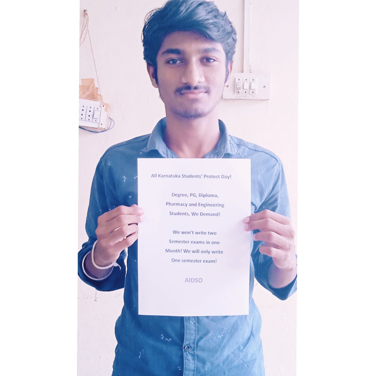 bassuhiremath02's tweet photo. United we stand! 
Together we rise !
#cancel_odd_sem_exams 
#FreeVaccinationforstudents
@CMofKarnataka 
@drashwathcn https://t.co/cJCem42yHW