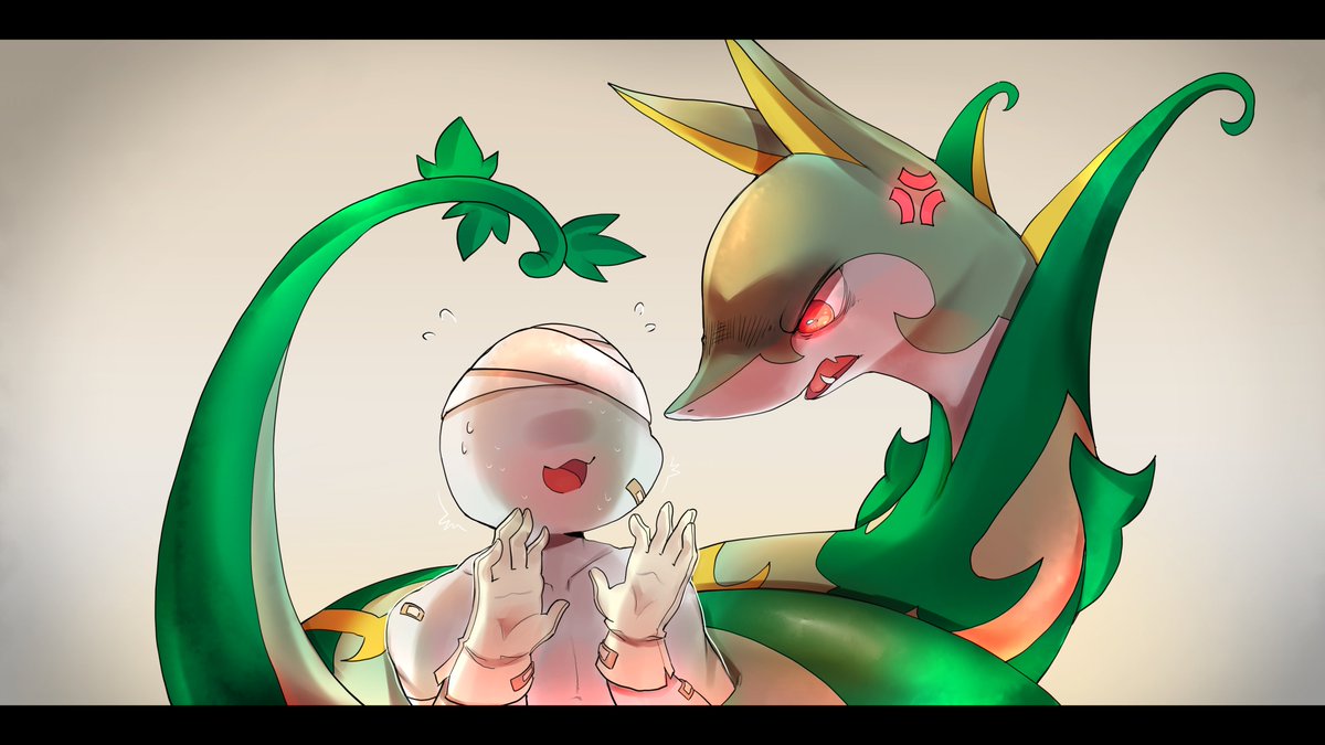 xRIPY's tweet photo. Request:
> An angry Serperior https://t.co/5vEMG32HLH