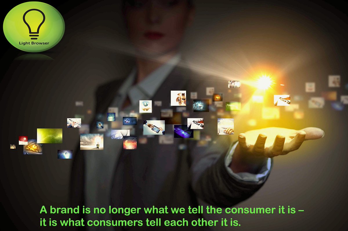 BrowserLight's tweet photo. A brand is no longer what we tell the consumer it is – it is what consumers tell each other it is.
#webDesign
#webdevelopment
#WebDesignning
#GeM
#ecommerce
#DigitalMarketing https://t.co/z0Z1adyoCP