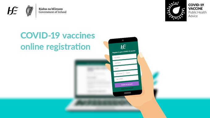 HSELive's tweet photo. #COVIDVaccine registration is open for people aged 36. The quickest &amp; easiest way to register is online. You'll need your PPSN, Eircode, mobile phone number &amp; email address. Don't worry if you can't register today, registration will stay open➡️https://t.co/nTNxEJWWWr #ForUsAll https://t.co/uqJUjQgFX4