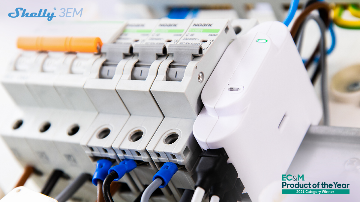 Shelly on X: Thanks to its Wi-Fi-connected energy measurement technology  and 10 amp contactor control, as well as 110-240v per line, Shelly 3EM won  its category at the EC&M Product of the