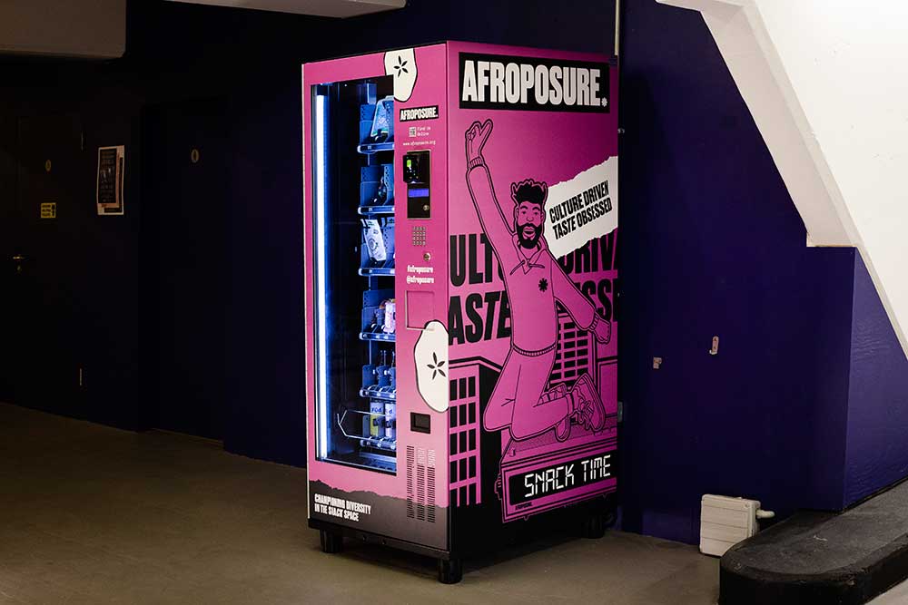 This is a great idea - <a href="/afroposure/">Afroposure</a> have launched a vending machine at Peckham Levels stuffed with food &amp; drink products from BAME producers hot-dinners.com/2021062310620/…