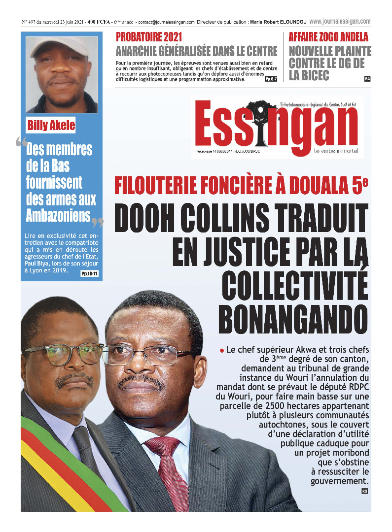 EssinganJournal's tweet photo. Filouterie foncière à Douala 5e : Dooh Collins traduit en justice par la collectivité Bonangando ***https://t.co/pMRtr7zbNk https://t.co/zrVdLK4DU1