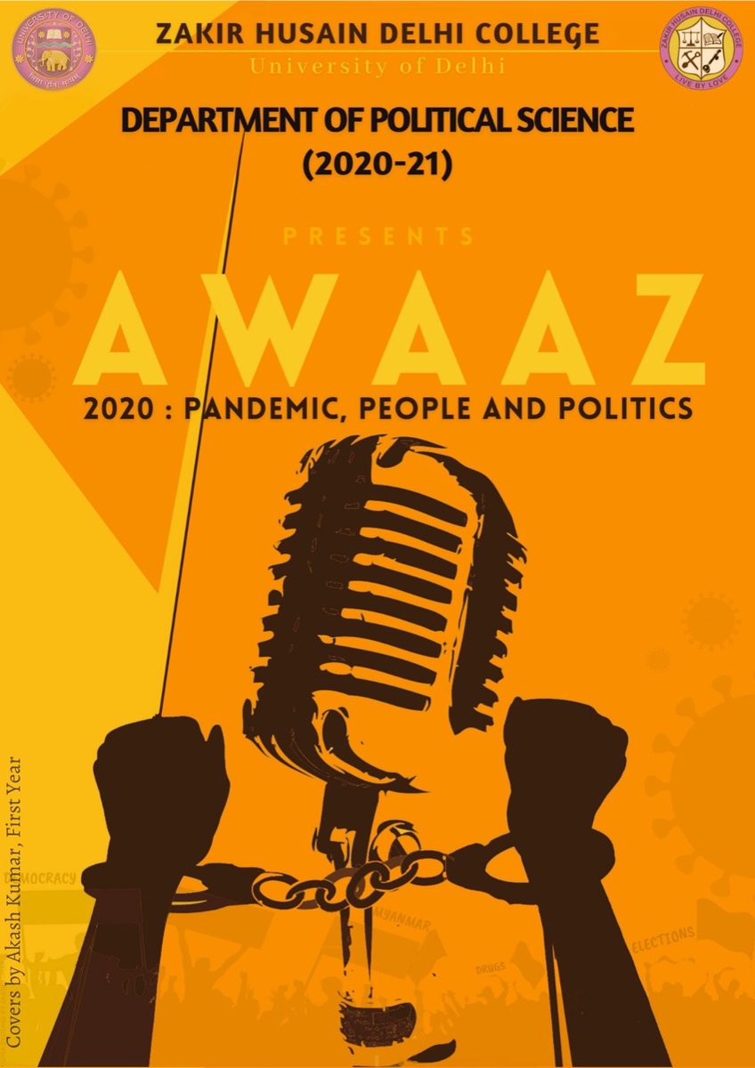avaam_official's tweet photo. The Department of Political Science takes immense pleasure in sharing  that the 2020-21 edition of the department's magazine  "AWAAZ",  has been released and  uploaded on college website.

The e-magazine can be accessed via  link

https://t.co/TC77bcUVtP

Happy Reading ! 💮 https://t.co/ZremAkFhsW