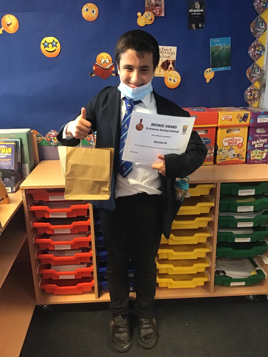 Congratulations to Mustafa and Caleb who received their St Andrew’s Reading Challenge prizes today!