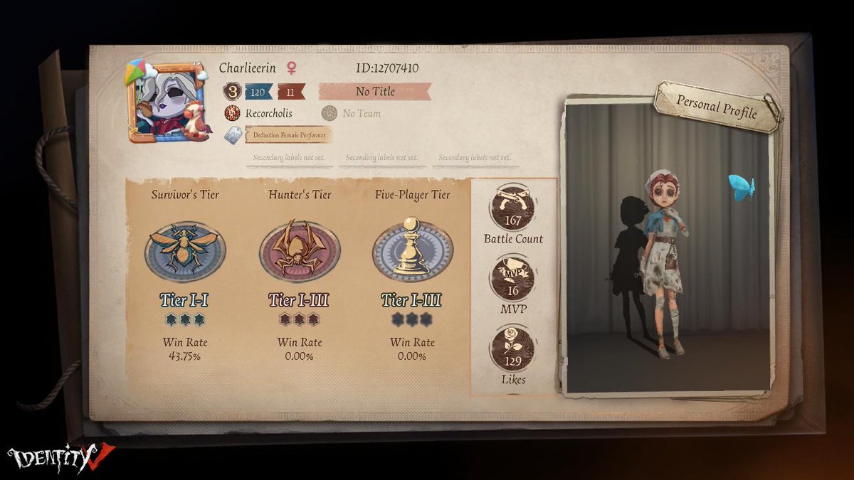 CharlieErin3's tweet photo. I'm playing Identity V. Fancy a game? https://t.co/pSFr1VGLBN