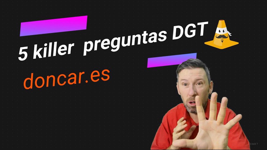 DonCarWeb's tweet photo. Mañana a las 12 en nuestro canal de YouTube Doncar 5 preguntas de los últimos exámenes DGT https://t.co/k1vT9Ktlwm