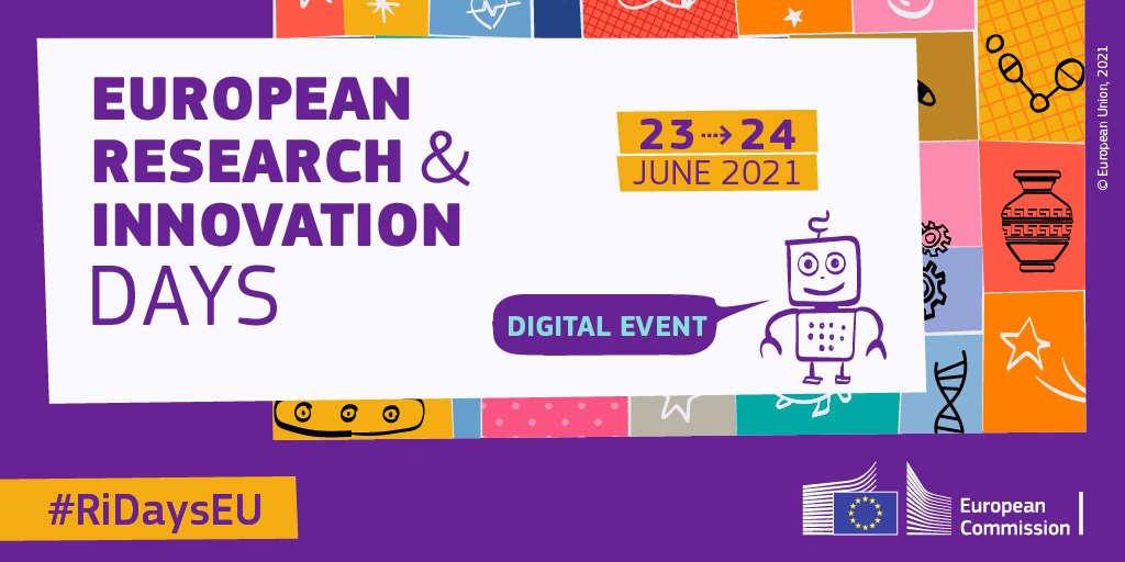 We are looking forward tuning in on #RiDaysEU today and tomorrow. Lots of interesting sessions on enabling #innovation, citizens and future #reseach directions. research-innovation-days.ec.europa.eu/home