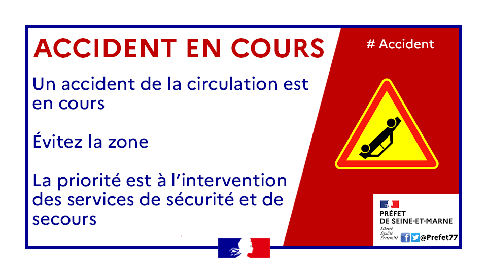 Prefet77's tweet photo. Un #accident de circulation est en cours sur la RN36 à hauteur de #Guignes.

L'axe est entièrement coupé, évitez la zone et privilégiez un autre itinéraire si vous devez vous déplacer. https://t.co/xO0jJQDstU