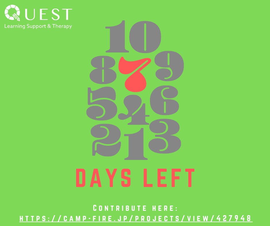 questlst's tweet photo. One week to go! If you believe in this hub and believe we can deliver it, please do consider donating:

Donate here: https://t.co/Ec6VwdkgTY

#QLST #LearningSupportTokyo #CrowdfundingOurLaunch https://t.co/On067JZaxA