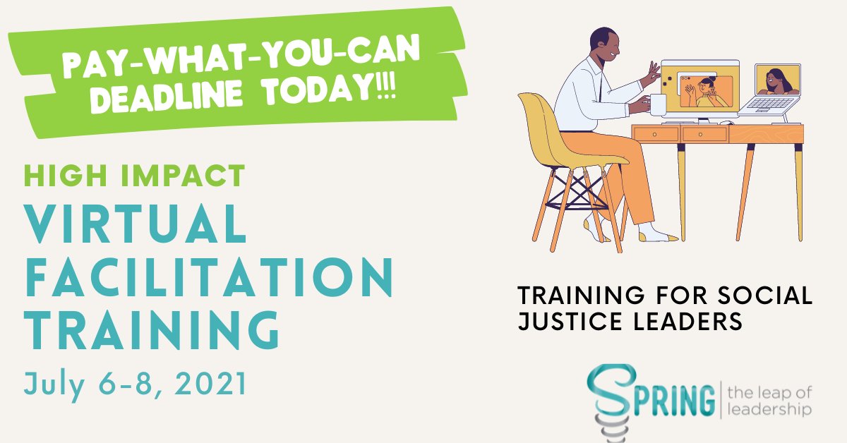 SpringStrat's tweet photo. LAST DAY to register for a pay what you can spot! Our High-Impact #facilitation training has been taken by dozens of NGOs around the world.
ππΎ Learn more: https://t.co/sLIdBfw2Ir
PWYC: https://t.co/94JmzkU92H
#SpringFacilitation #Zoom #NonProfitLeadership #ZoomMeetings https://t.co/2awEvSS5zb