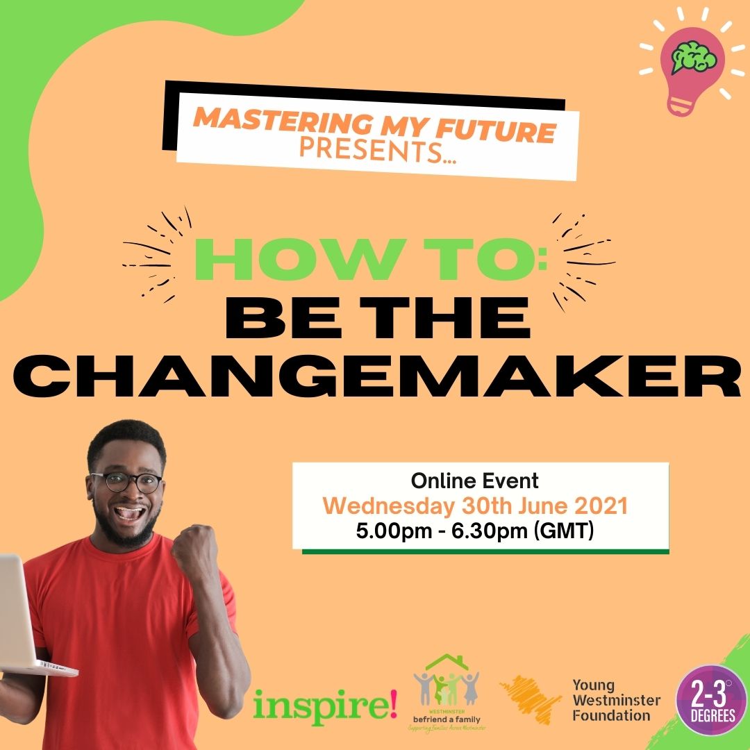 2_3degrees's tweet photo. Are you aged 14-25 and want the tools to Be A Change Maker?

This interactive workshop will give you the inspiration to think about how to tackle the world's next problems and create change.

Grab your ticket via the link in our bio🚀 https://t.co/AJQV5HtjEf